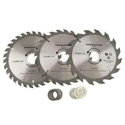 Lame De Scie Circulaire à Bois TCT 160mm X 20mm 60 Dents Avec Anneaux De Réduction