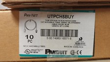 Panduit UTPCH5BUY Category-5E 8-Conductor Non-Booted Patch Cord, Blue Box of 10