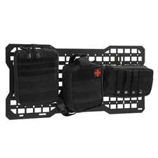 For Jeep Wrangler JK 07-22 Aluminium Tailgate Tactical Molle Panel W/Storage Bag