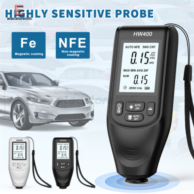 HW-400 Car Paint Coating Thickness Tester Gauge Digital Metal Coating Meter
