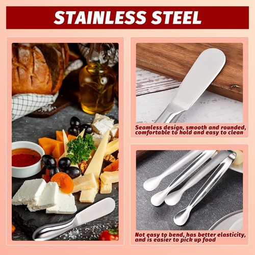 Butter Spreader Knife Set 8 PCS Stainless Steel Cheese Butter Spreader Knives... - Picture 3 of 7