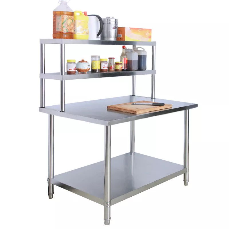 Work table with overhead shelf deals
