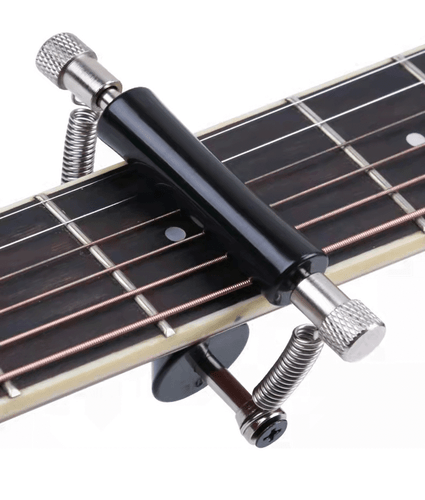 2er Pack Gitarren Roll Capo Schiebe Verstellbar Capo Gummi & Edelstahl Capo - Bild 5 von 5
