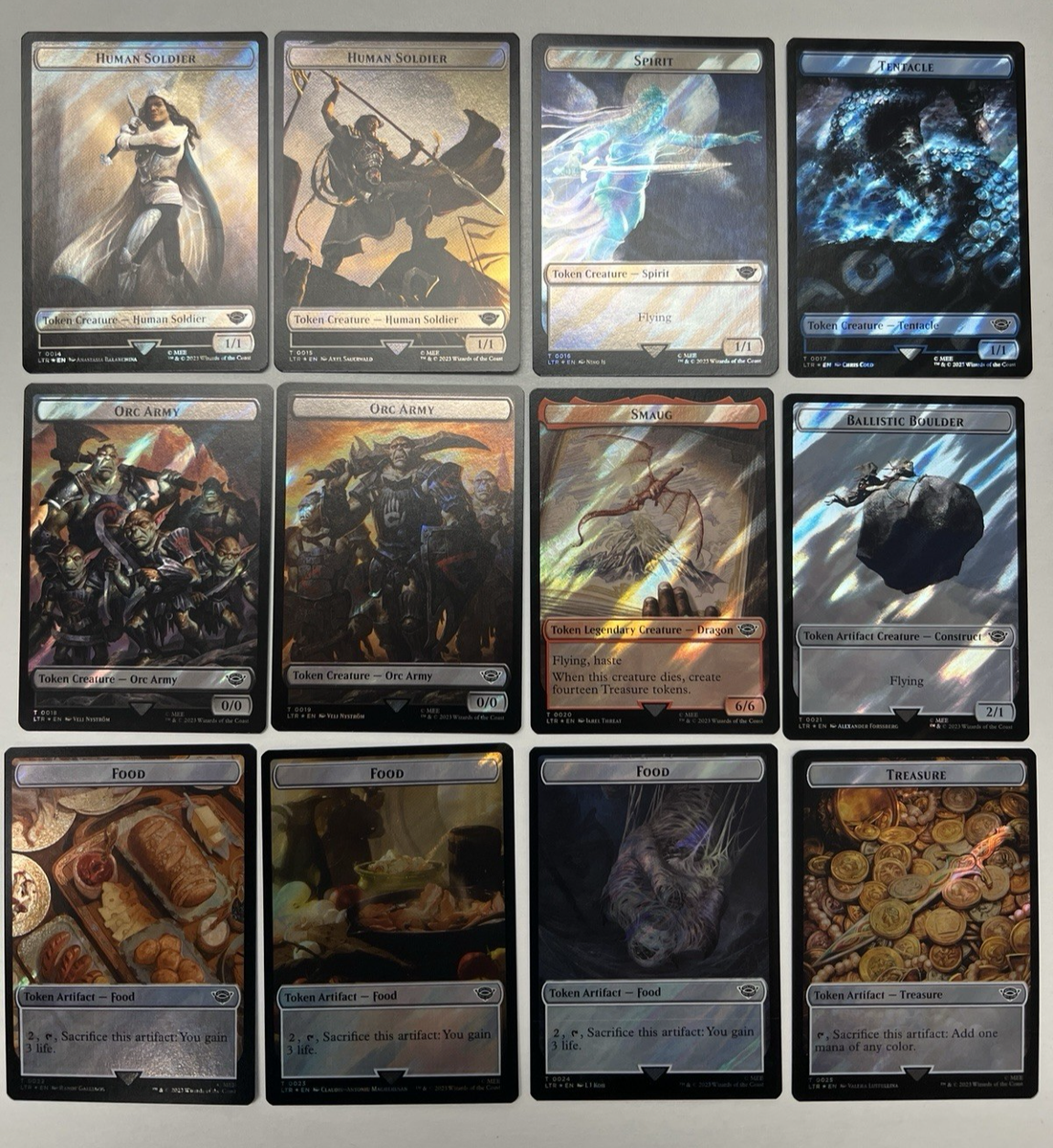 【MTG】Premium Foil Token set MTG LTR SURGE FOIL TOKEN Set Lord of the Rings Complete Set