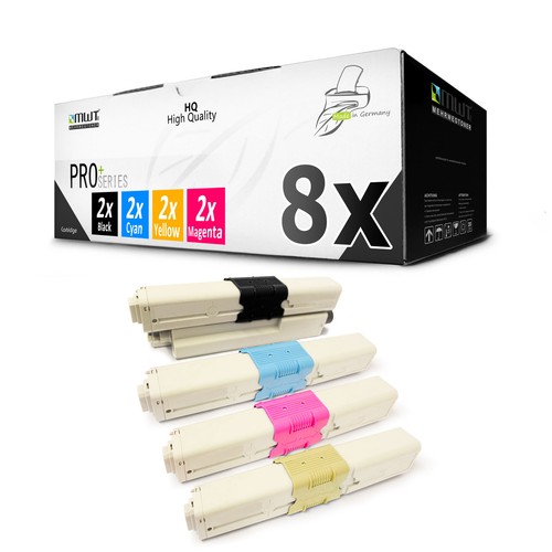 8x Cartouches D'Encre Pour R OKI Il 3452 5431 5462 Wie 44973509 - 44973512 CMYK - Photo 1 sur 5