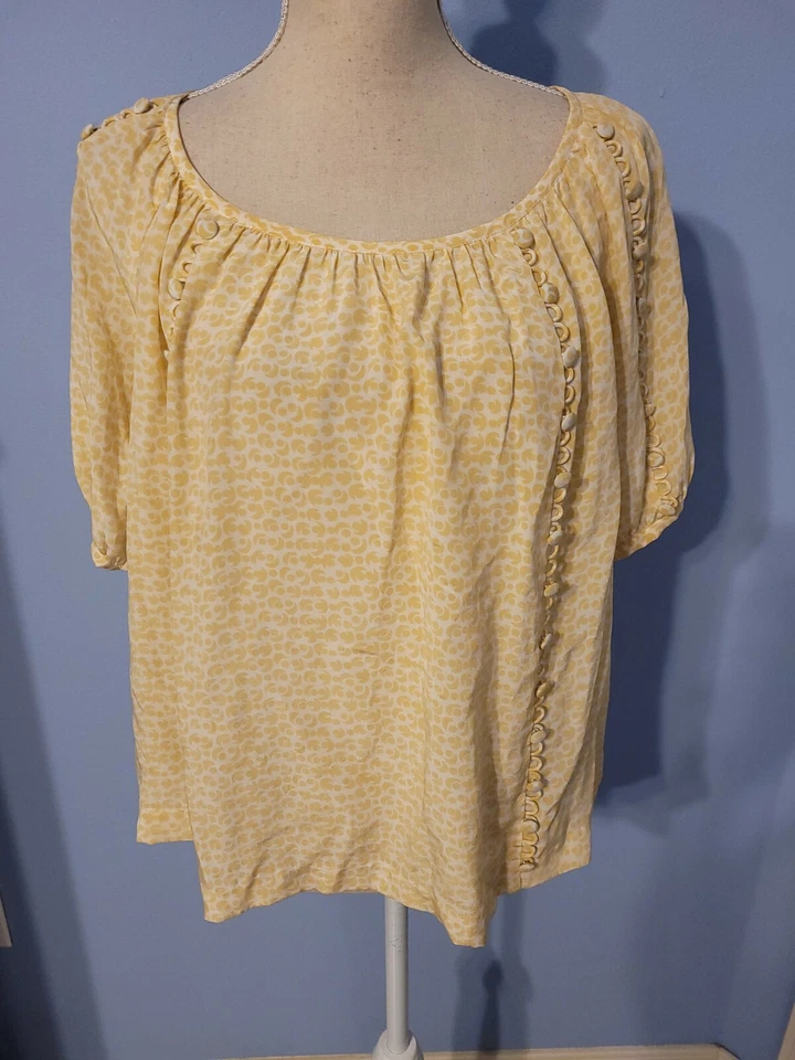 Blusa mujer Sine talla 4 amarilla manga corta cuello redondo  Foto 2 de 4