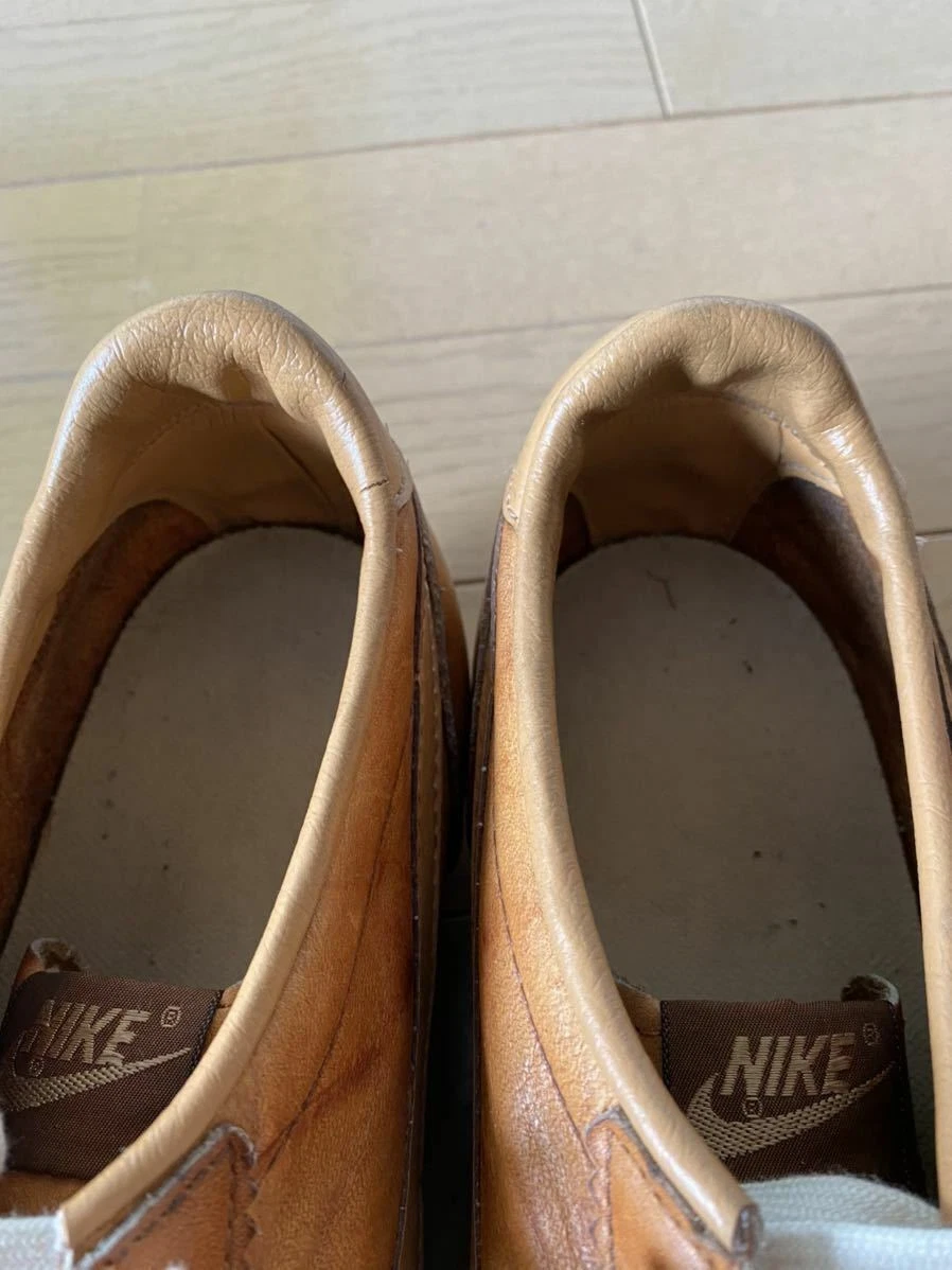 NIKE Le Village Brown Men's Sneakers size US10H Made in USA 80s Vintage Used