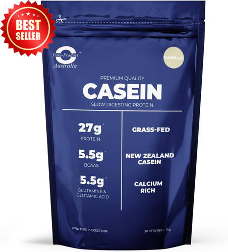 100% Casein Protein Powder, NZ Micellar, Grass-Fed, 27g Protein per Serve, 1kg V - Picture 9 of 12