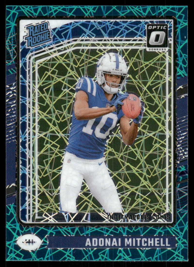 2024 Donruss Optic Teal Velocity #203 Adonai Mitchell RR - FB