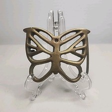 vintage solid brass butterfly belt buckle