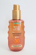 3X GARNIER AMBRE SOLAIRE INVISIBLE PROTECT GLOW SUN PROTECTION SPRAY SPF30 150ML 44.42 per litre
