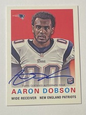 2013 Topps 59 Throwback Mini Rookie Autograph #17 Aaron Dobson Rc On Card Auto. rookie card picture