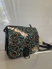 Patricia Nash Ilina Tooled Leather Crossbody Bag-Tuquiose-NWT-Orig. 229
