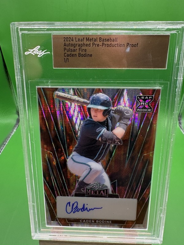 2024 Leaf Metal Baseball Caden Bodine Autograph Pre-production Proof 1/1