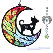 Dog Memorial Gifts - Dog Memorial Suncatcher Set with Acrylic Crystal Sunca...