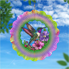 Hummingbird Wind Spinners Garden Decor as Birthday Gifts for Women Mom,12 Inch 3