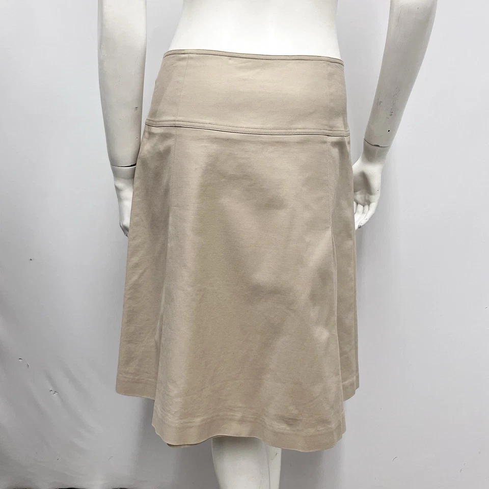 TSE Khaki Pleated Skirt Fabulous Style Size 6 - Image 3 of 4