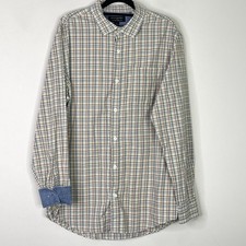 Banana Republic Stretch Slim Fit Soft Wash Plaid Shirt Men's Size Large