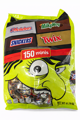 #ad Mars Mixed Snickers Twix Milky Way amp; 3Musketeers Minis Halloween7 Ct Bulk Bag $15.99