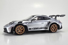 Minichamps x Tarmac Works 1:64 Porsche 911 GT3 RS (992) | GT Silver | 64302106