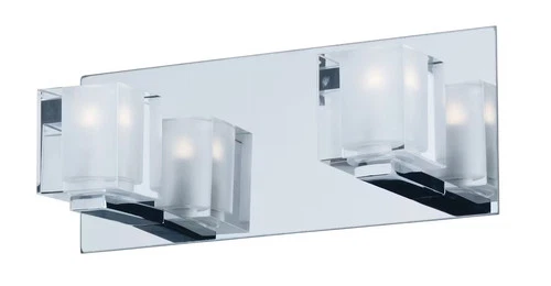ET2 E32032-18PC Blocs LED 11.75" 2-Light Clear Glass Wall Sconce in Polished - Picture 1 of 2