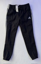 NEW Fleece Joggers 3 Stripe Sweatpants Pants Men Adidas M 3S FL TE PT Black LRG