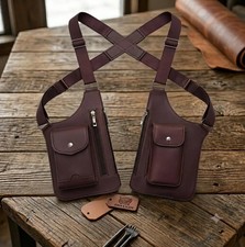 Leather Shoulder Harness Bag Cyberpunk Underarm Holster Tactical Crossbody Vest
