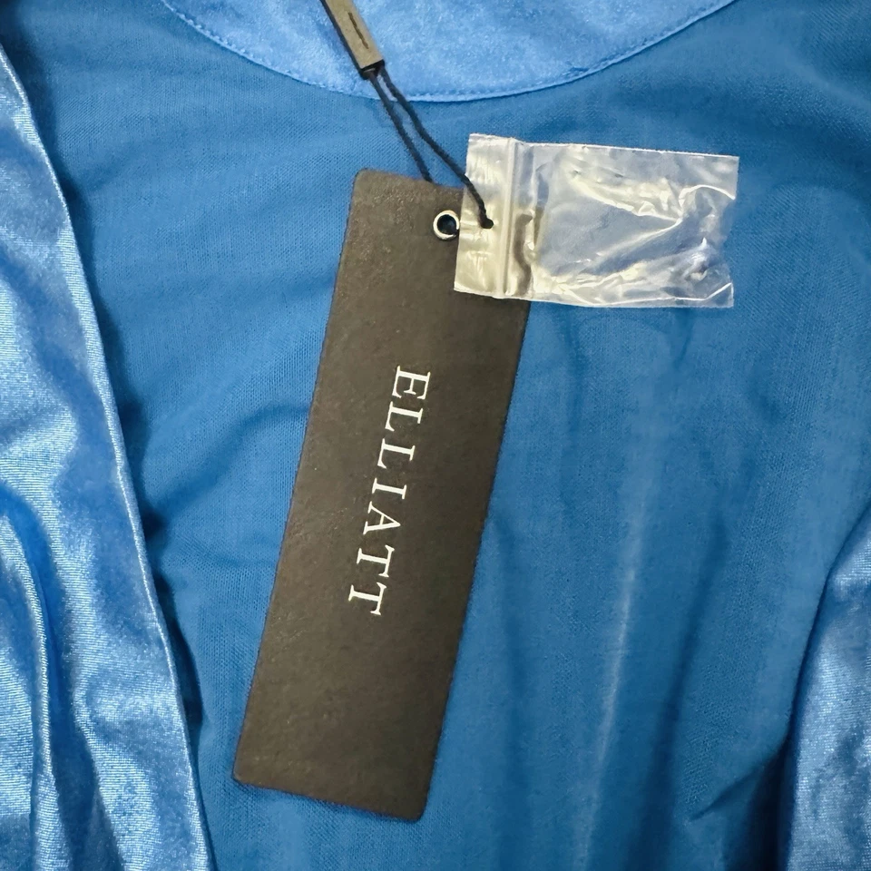 Vestido de cóctel Elliatt azul vibrante manga alfil Foto 4 de 4