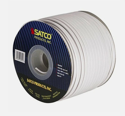 Satco White 16/2 SPT-2 Wire 250ft 300V STK# 93-141 New Sealed