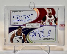 2023 Immaculate Anthony Edwards Dwyane Wade Dual Auto Encased /25