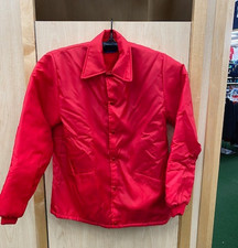 Vintage Holloway Red Button Down Fleece Lined Jacket Made in USA Adult Medium