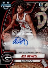 2024-25 Bowman Chrome University Prospect Autographs Black Wave Asa Newell Auto