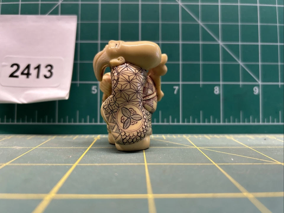 7772413 Netsuke tallado Fukurokuju Foto 4 de 4