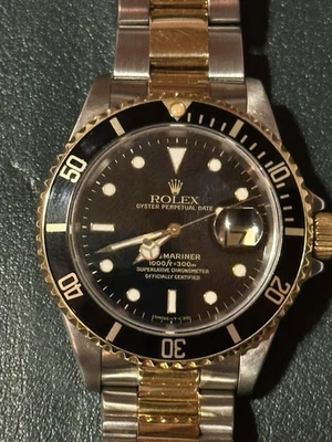 Rolex Submariner schwarzes Zifferblatt Herrenuhr - 16613