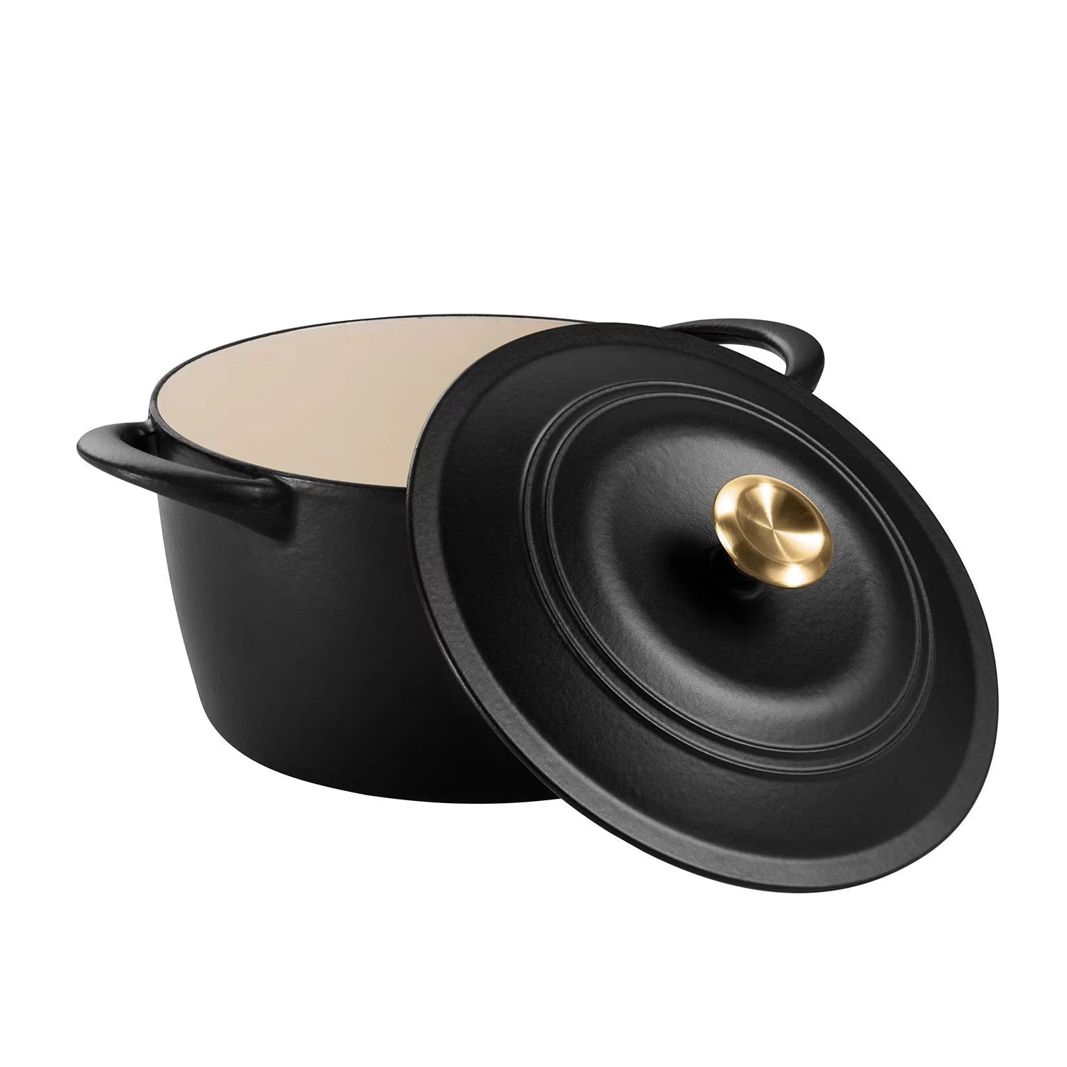 Tramontina Enameled Cast Iron 7-Quart Covered Round Dutch Oven (Matte Black)