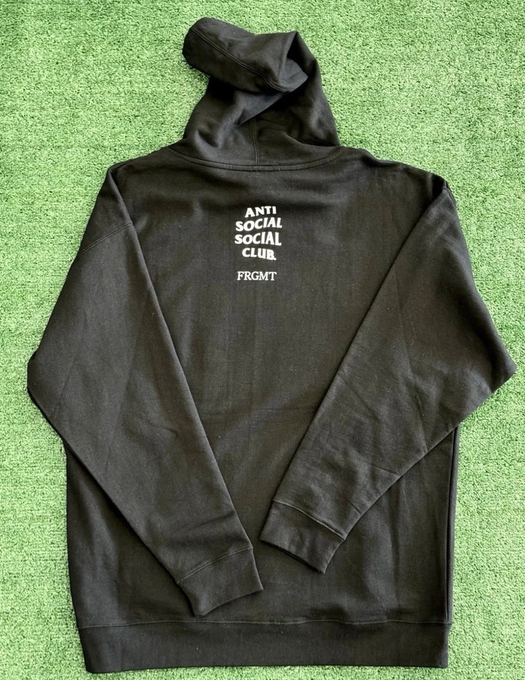 Sudadera con Capucha Anti Social Social Club X Fragmento Llamada Interferencia Negra Talla XXL Foto 4 de 4