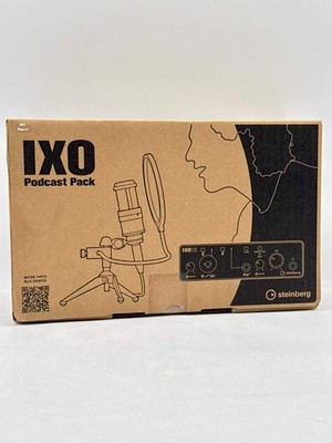 Steinberg IXO12 B Podcast Pack with Mic, Table Top Stand, & Pop Screen