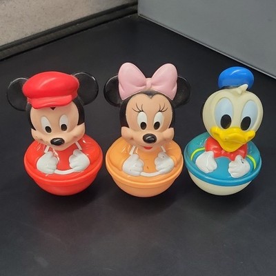 Disney Weeble Wobble Roly Poly toys from the 1970s