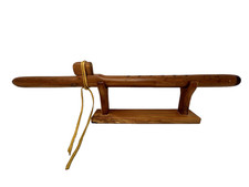 Hand Carved Native American Wood Flute Etched Wolves Paw Prints 24" Signed