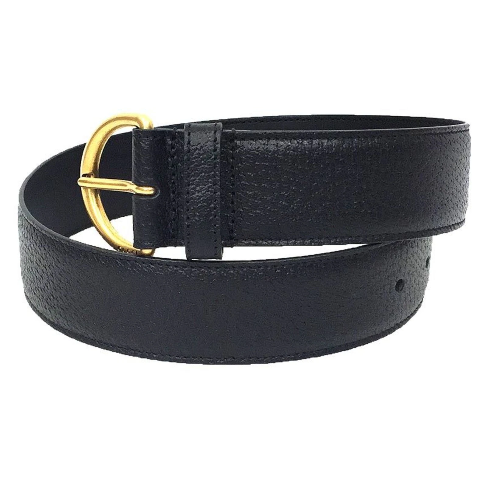 Ceinture Gucci en cuir noir authentique