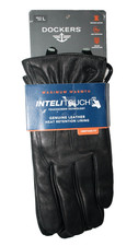 DOCKERS Mens Intelitouch Leather Gloves Size ...
