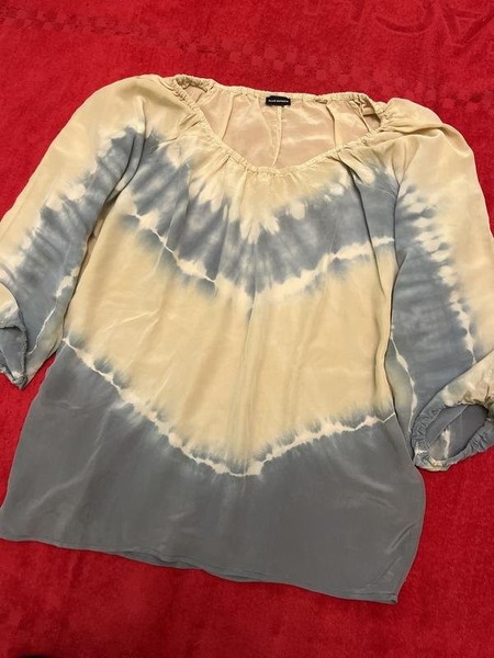 Women Club Monaco Shirt Grey Silk 38 / M / 46