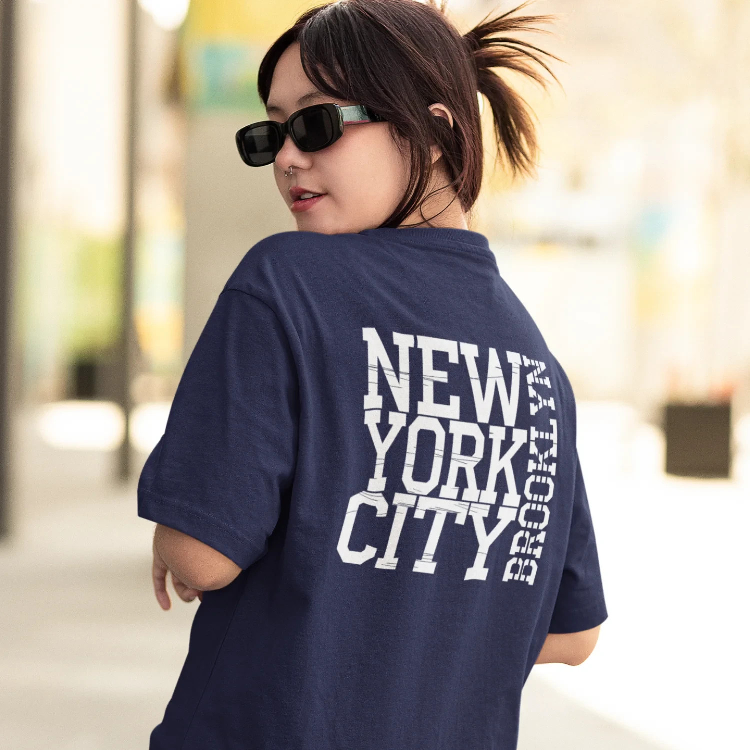 Women's Oversized back print streetwear T-Shirt