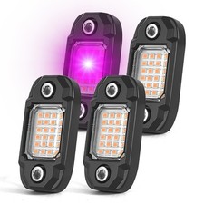 4 Pods Rock Lights 24 LEDs Chips Waterproof Neon Trail Rig Lamp Purple