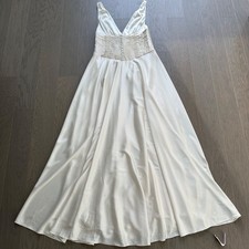 Reformation Arianwen Satin Gown Dress Wedding Bridal Fior Di Latte Sz 10 w/ tags