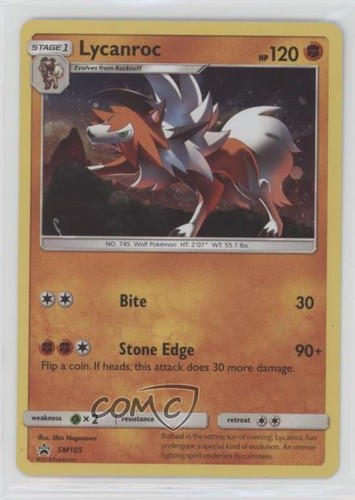 Lycanroc (Holo) Pokemon Sun & Moon Black Star Promo #SM105