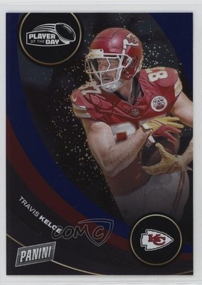 2024 Panini Player of the Day Blue 44/50 Travis Kelce #7 0b2