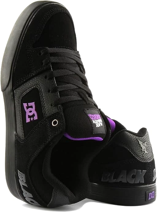 DC Shoes BLACK SABBATH Kali Skate Shoes Black Purple Size 11.5 Mens NEW Leather - Image 2 of 4