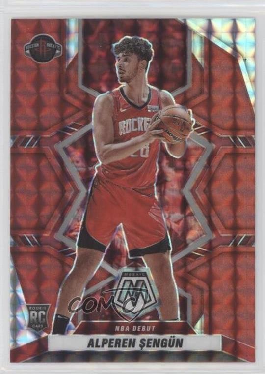 2021-22 Panini Mosaic NBA Debut Red Mosaic Prizm Alperen Sengun #272 pj5