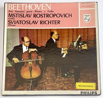 Mstislav Rostropovich Sviatoslav Richter - Beethoven Sonatas para Piano Box 2 LP